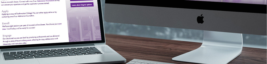 Open computer displaying SCPS website.