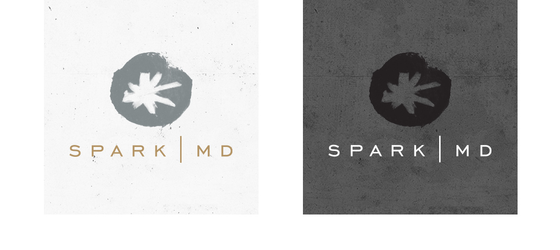 View of Spark MD's logos.
