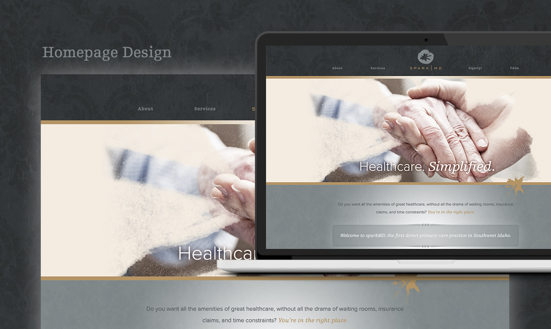 Two people holding hands.