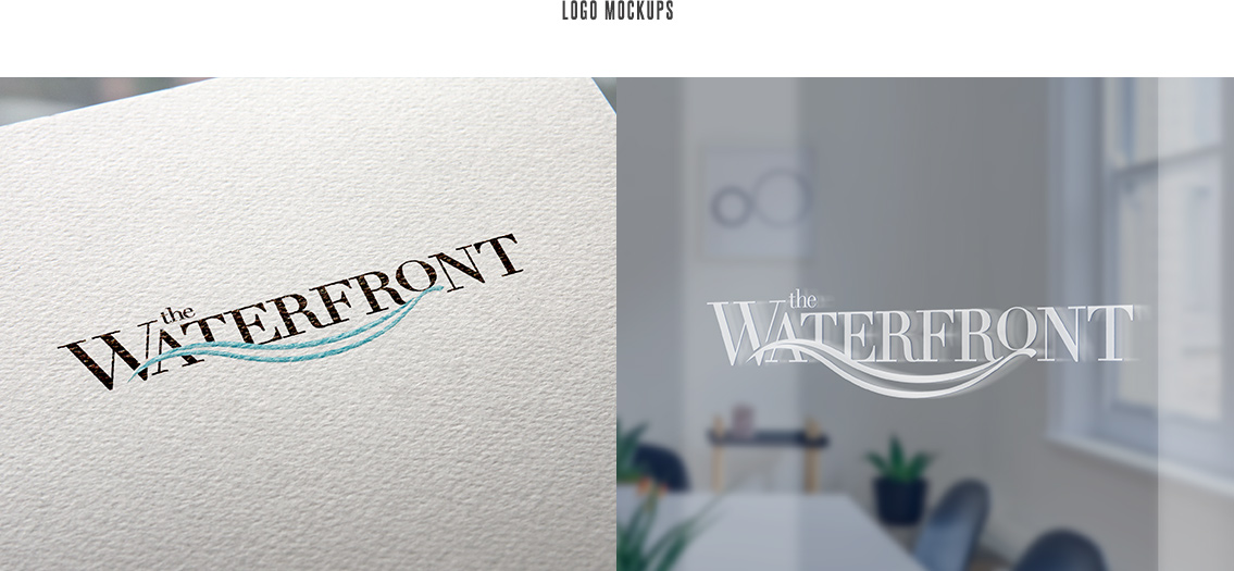 View of Waterfront's logo, designed by Entermotion, a Wichita web-design studio.
